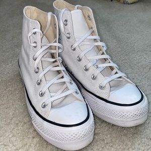 Converse high top platform shoes